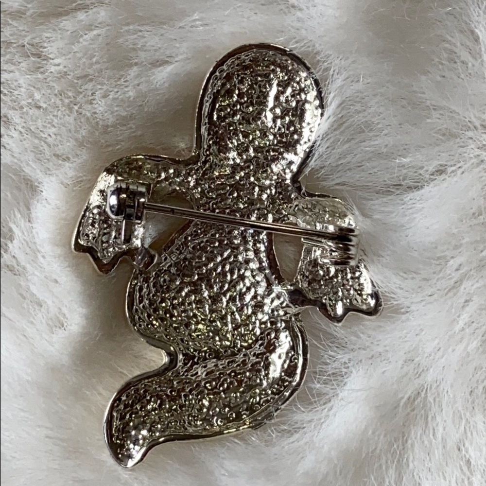 Enamel ghost Halloween brooch - Picture 2 of 3